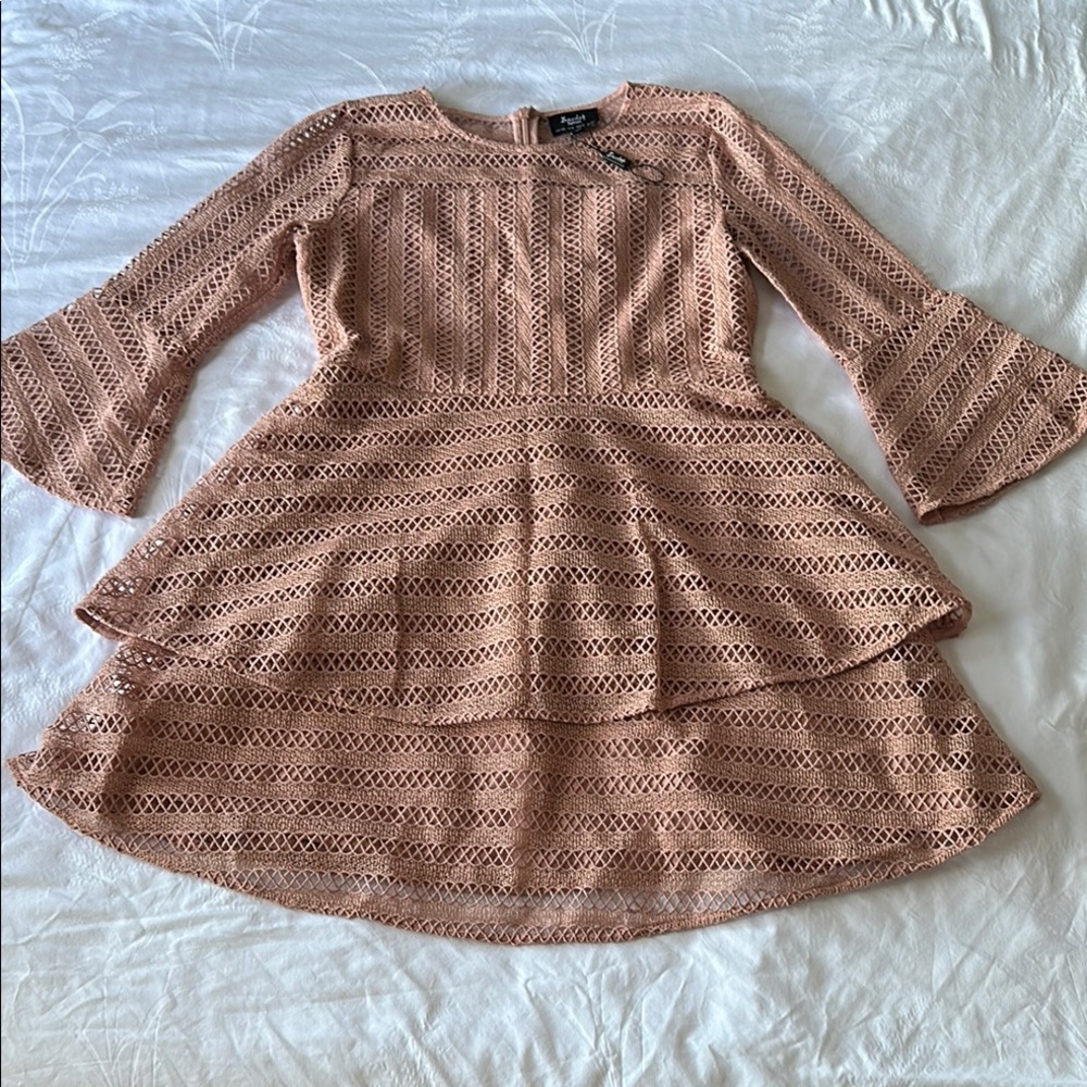 Bardot Junior Elegant Lace Kids Dress in Pink